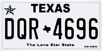 TX license plate DQR4696