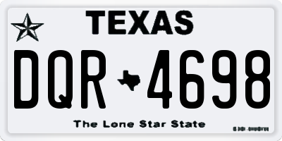 TX license plate DQR4698