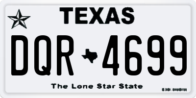 TX license plate DQR4699