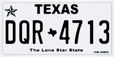 TX license plate DQR4713