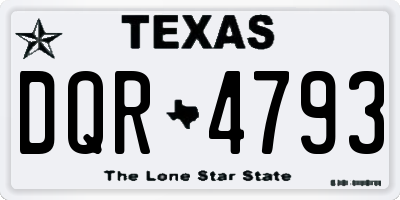 TX license plate DQR4793