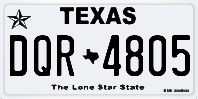 TX license plate DQR4805