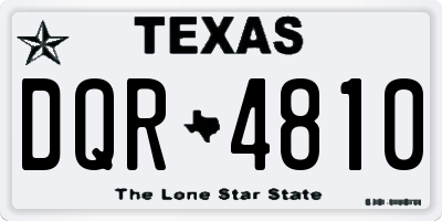 TX license plate DQR4810