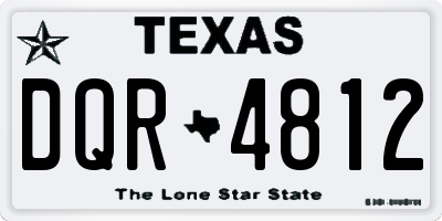 TX license plate DQR4812