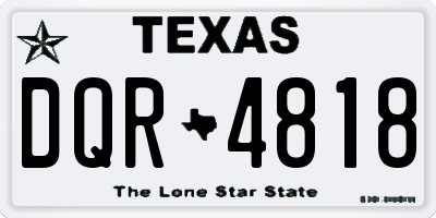 TX license plate DQR4818