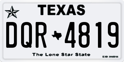 TX license plate DQR4819