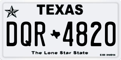 TX license plate DQR4820