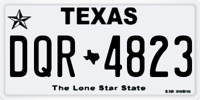 TX license plate DQR4823