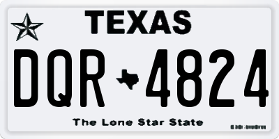 TX license plate DQR4824