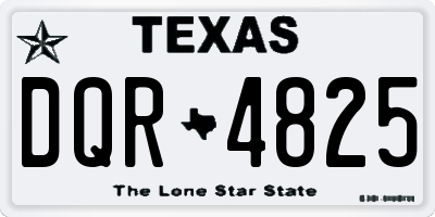TX license plate DQR4825