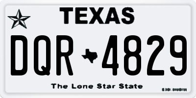 TX license plate DQR4829
