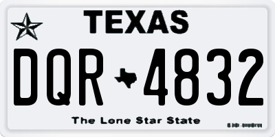 TX license plate DQR4832
