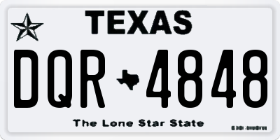 TX license plate DQR4848