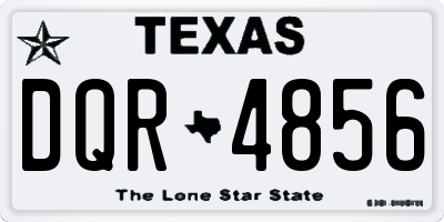 TX license plate DQR4856
