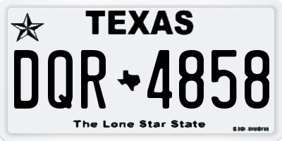 TX license plate DQR4858