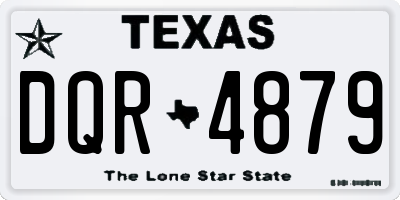 TX license plate DQR4879