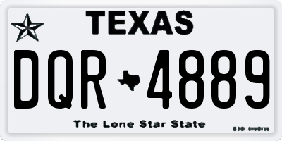 TX license plate DQR4889