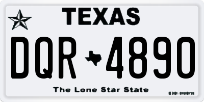TX license plate DQR4890