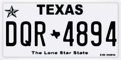 TX license plate DQR4894