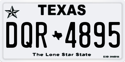 TX license plate DQR4895