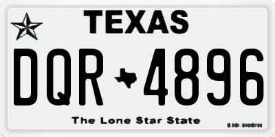 TX license plate DQR4896