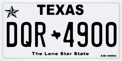 TX license plate DQR4900