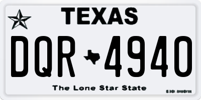 TX license plate DQR4940