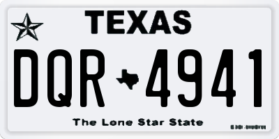 TX license plate DQR4941