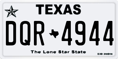 TX license plate DQR4944