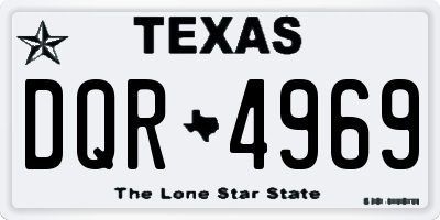 TX license plate DQR4969