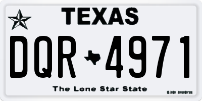 TX license plate DQR4971