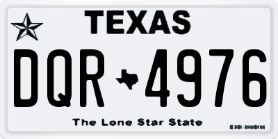 TX license plate DQR4976