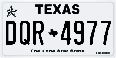 TX license plate DQR4977