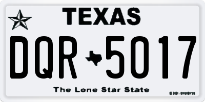 TX license plate DQR5017