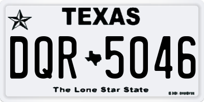 TX license plate DQR5046