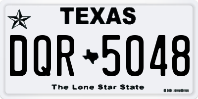 TX license plate DQR5048