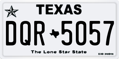 TX license plate DQR5057