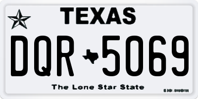 TX license plate DQR5069