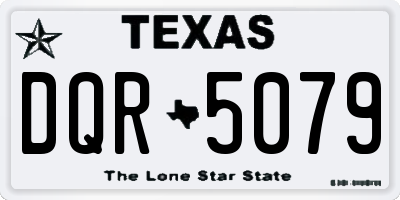 TX license plate DQR5079