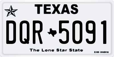 TX license plate DQR5091