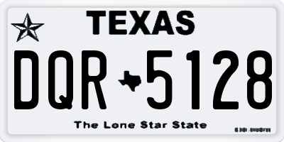 TX license plate DQR5128
