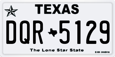 TX license plate DQR5129
