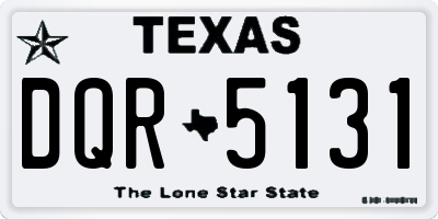 TX license plate DQR5131