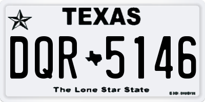 TX license plate DQR5146