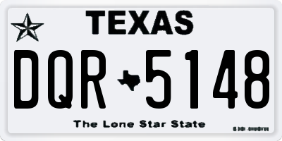 TX license plate DQR5148