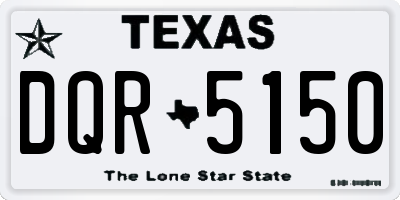 TX license plate DQR5150