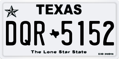 TX license plate DQR5152