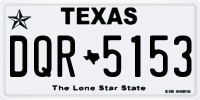 TX license plate DQR5153