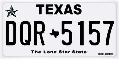 TX license plate DQR5157