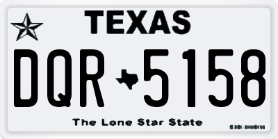 TX license plate DQR5158